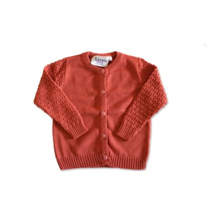 little seed kids cardigan coral