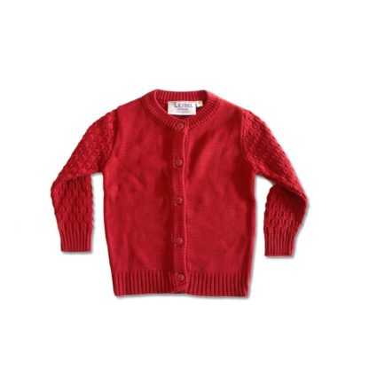 little seed kids cardigan red